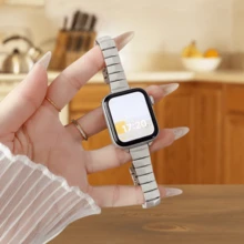 Rhombus Shape Asymmetrical Style Band, Suitable For 38mm/40mm/41mm/42mm/44mm/45mm/46mm/49mm Watch Bands, Compatible With Apple Watch Series 10/9/8/7/3/2/1/SE Series High-End Metal Texture Watch Bands (Watch Not Included)