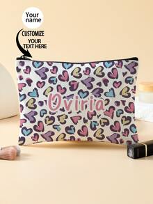 Brand New Makeup Bag, Customized Photo Makeup Bag, Can Be Customized According To Your Unique Design. This Lightweight Waterproof Canvas Zipper Makeup Bag Is Also Perfect For Coin Wallets, Pencil Cases, Shopping, Dates, Vacations, Travel, Festivals, Parties, Or As A Gift