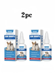 Ohrenpflege-Tropfen für Haustiere, universell für Katzen und Hunde, tägliche Pflege für Haustierohren, reinigende und deodorierende Ohrenpflege-Tropfen