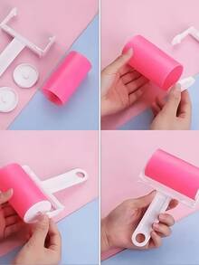 KIT 3 Rolos Tira Pelos Lavável Rolo Adesivo Roupa Preta Cama Pelo de Gato Rolo Adesivo Lavável - Rolos tira pelos - Visão 7