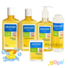 Kit Infantil Granado Bebê c/05 Produtos (sabonete líquido, shampoo, condicionador, talco, sab barras - Amarelo - Visão 2