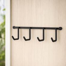 Broom And Squeegee Holder Kit With 3 Units Wall Mount With Hooks Ideal For Kitchen Bathroom And Racks - Black - View 1