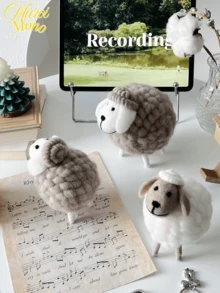 <Wool You Be Mine>, 1pc Cute Wool Felt Sheep Figurine, Nordic Style Decor For Home, Holiday Party Best Gifts Birthday Graduation - Multicolor - View 8