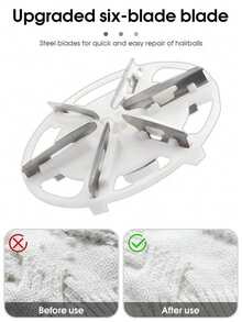 便携式可充电电动剃须刀，配备升级版 6 刀片剃须刀头、不锈钢蜂窝网防护罩和可拆卸刷头，可有效去除衣物、家具和地毯上的毛发。 - 彩色 - 查看 5