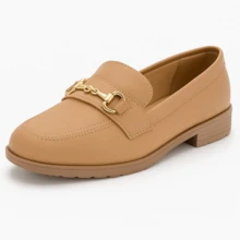 Original Women's Square Toe Moccasin Shoe - Beis - Ver 1