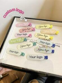 2/3pcs Personalized Name Hair Clips, Name Edge Clips, Customized Hair Clips, Girls Hair Clips, Birthday Gift, Princess Hair Clips, Mother's Day Gift, Valentine's Day Gift, Grandma Gift, Bridesmaid Gift, Bridal Shower Gift, Wedding Gift,Vacay Vibe Au - Multicolor - View 8