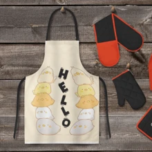 1 Piece Of Customizable Apron, Kitchen Supplies, Essential Furniture, Suitable For Father's Day, Mother's Day, Halloween, Christmas, Christmas Eve, Valentine's Day, Birthdays, Personalized Anniversaries - Upload Text Customization - Bowknot