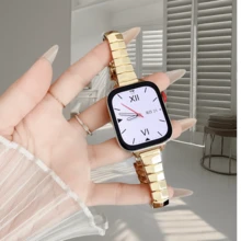 Rhombus Shape Asymmetrical Style Band, Suitable For 38mm/40mm/41mm/42mm/44mm/45mm/46mm/49mm Watch Bands, Compatible With Apple Watch Series 10/9/8/7/3/2/1/SE Series High-End Metal Texture Watch Bands (Watch Not Included)