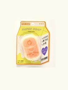 50片/1盒便携式一次性香皂纸带皂盒，户外旅行迷你旅行香皂片，随机颜色便携式迷你香皂纸，手洗香皂片，旅行商务一次性洗手皂纸，适合旅行、露营和徒步旅行