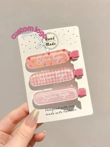 2/3pcs Personalized Name Hair Clips, Name Edge Clips, Customized Hair Clips, Girls Hair Clips, Birthday Gift, Princess Hair Clips, Mother's Day Gift, Valentine's Day Gift, Grandma Gift, Bridesmaid Gift, Bridal Shower Gift, Wedding Gift,Vacay Vibe Au - Multicolor - View 18