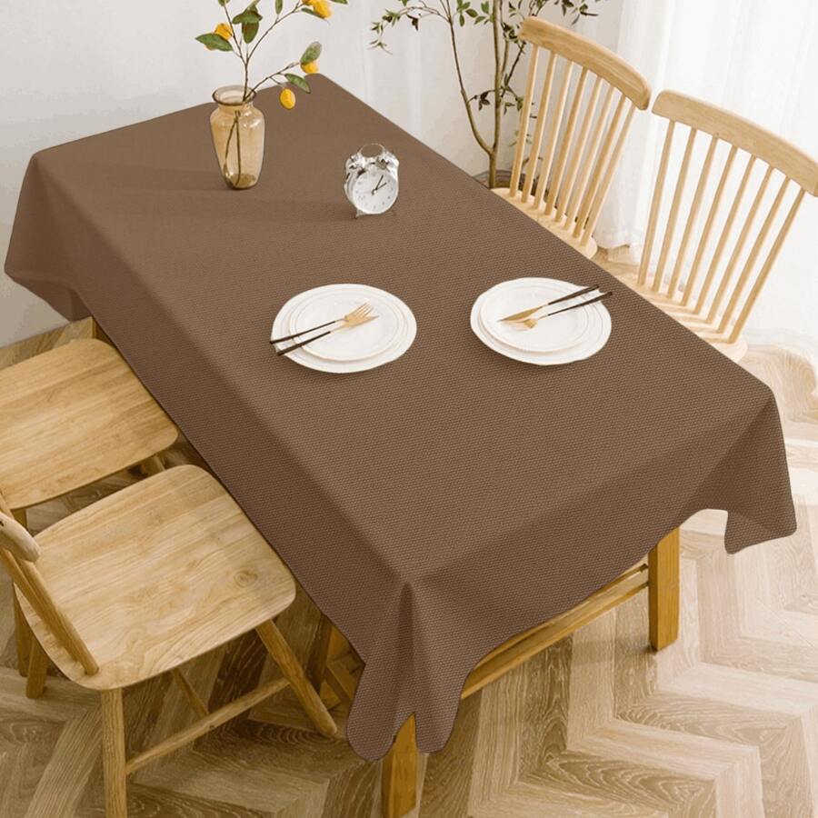 Tovaglia Monocolore Antimacchia (Quadrata 140*140/140*180/140*240, Rotonda 180*180), Stile Moderno E Minimalista, Adatta Per Riunioni Familiari, Ristoranti, Hotel E Tavoli Da Cucina.