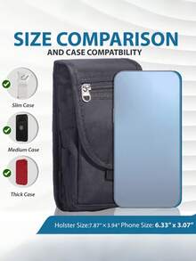 男士防水牛津布腰包腿包大腿臀包摩托车军用旅行手机/移动电话钱包 - 黑色 - 查看 6