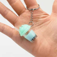 Cute Mini Bubble Tea Keychains, Creative Simulated Beverage Pendants, Unique Bag Decorations And Small Gifts