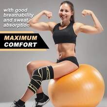 2025 Single Pack Circular Compression Knee Sleeve, Professional Sports Basketball Cycling Hiking Knee Pad, Breathable Strap Design For Meniscus Injury Protection, Compression Support Stabilizes Patella, Lightweight Breathable Summer Sports Gear, Christmas Gift, New Year Promotion, Fitness Training Equipment, Sports Protection. Adopts Circular Compression System And Scientific Strap Design To Provide Comprehensive Wrapping And Stable Support For The Knee Joint, Effectively Reducing Pressure On The Meniscus And Patella During Exercise. - Multicolor - View 2