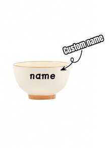 1 pièce Bol en porcelaine blanche personnalisable, style chinois simple, empilable, lavable au lave-vaisselle, parfait pour les collations, les desserts, les soupes et la préparation des repas. Convient pour une utilisation quotidienne avec les salades, les pâtes, le riz et les fruits. Également parfait pour la décoration de cuisine, les essentiels d'intérieur, les cadeaux de Noël et les fournitures scolaires.