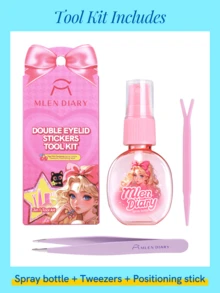 Băng dán mí mắt hai lớp Mlen Diary, 240 miếng hình lưỡi liềm, vô hình, kèm dụng cụ, chống thấm nước, lâu trôi, giúp tạo mí mắt hai lớp cho mắt sụp và mắt không đối xứng, giá rẻ, quà tặng Giáng sinh, dụng cụ trang điểm, đồ rẻ tiền, quà tặng, quà tặng cho phụ nữ, quà Giáng sinh, quà khuyến mãi, du lịch, đồ rẻ tiền, đồ dùng cần thiết khi đi du lịch - Màu be - Xem 6