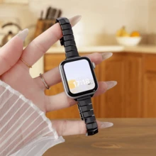 Rhombus Shape Asymmetrical Style Band, Suitable For 38mm/40mm/41mm/42mm/44mm/45mm/46mm/49mm Watch Bands, Compatible With Apple Watch Series 10/9/8/7/3/2/1/SE Series High-End Metal Texture Watch Bands (Watch Not Included)