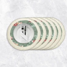 1 pieza Mantel individual con patrón floral de lino con flecos, tapete de mesa de comedor lavable, decoración del hogar, superficie de mesa, posavasos, tapete de cocina y comedor, decoración de fiesta interior y exterior, regalo ideal