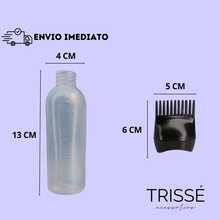 Aplicafácil frasco aplicador de química tintura creme óleo para cabelo uso doméstico e profissional(Preto - Bico Preto)