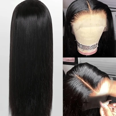 NATAN Frontal Hair Wigs Glueless Brazilian Long Length Bone Straight Human Frontal Hair Wigs 13x4 Lace Front Wig For Women 180% Density Real Hair Frontal Wig Pre Plucked 8inch-36 Inches Wigs For Women