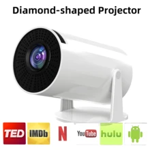 GAWFOLK Proyector XBJ 4K UHD con Android 11 - WiFi 6 de doble banda, 290 lúmenes ANSI, chip Allwinner H713, Bluetooth 5.0, 1280*720P - Proyector portátil para exteriores, esencial para reuniones familiares, noches de cine y presentaciones de oficina