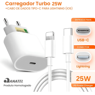 Carregador para Turbo Usb-c Power Adapter 20w
