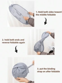 1pc New Foldable Laundry Basket Laundry Basket Foldable Storage Large Capacity Laundry Basket Bathroom Storage Basket Laundry Hamper, Washing Basket Bathroom Organizer, Basket, Storage Basket, Foldable Laundry Basket - Multicolor - View 4