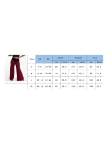 Women Fold Over Yoga Pants Low Rise Flare Leggings Stretchy Wide Leg Pants Lounge Sweatpants Streetwear - 深色水洗藍 - 查看 5