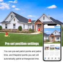 V380 1 PC Solar Camera Outdoor Wireless Three Lens PTZ Security Cameras Wireless 4G/WiFi Solar Powered And Built-In Battery CCTV Camera For Home Cameras Security Surveillance Night Vision Two Way Audio Motion Tracking PTZ Camera IP Camera