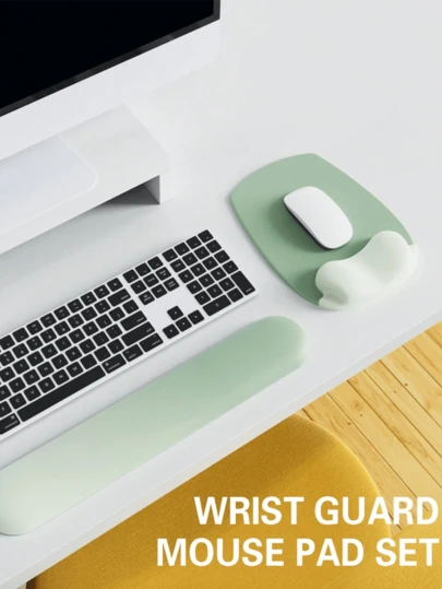 1 Pad ergonomic din silicon pentru încheietura mâinii, Pad pentru mouse din silicon cu protecție pentru încheietura mâinii, Protecție confortabilă pentru încheietura mâinii din spumă cu memorie, Potrivit pentru tastatura computerului, Set de pad-uri ergonomice pentru mouse, Încheietură cu potrivire naturală, Tastare ușoară și ameliorare a durerii, Pad antiderapant simplu și gros pentru computer