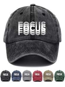 Czapka z daszkiem FOCUS Creative z podwójnym nadrukiem, unisexowa czapka z zakrzywionym daszkiem, modna czapka baseballowa z regulacją i ochroną przeciwsłoneczną, do noszenia na co dzień, dla kierowców ciężarówek, do codziennego użytku