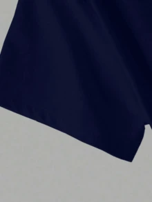 Camiseta de mujer de manga corta y cuello redondo, minimalista y de moda para el verano - Azul - Ver 2
