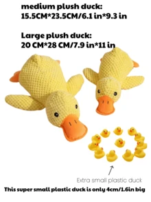 1 pezzo Simpatica bambola di anatra che fa rumore - Giocattolo per cani con suono | Giocattolo confortante a livello emotivo, morbido e rilassante universalmente adatto per gatti e cani | Oggetto di intrattenimento self-entertainment per cani contro la noia, addestramento interattivo, dentizione e pulizia, compagno e intrattenimento per animali domestici, adatto per cani di piccola e media taglia | Accessorio raccomandato dai proprietari di animali domestici come fedele compagno