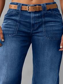 Damen Jeans in Große Größen in tiefem Blau mit Destroyed-Effekt - Loose Fit - Dunkle Waschung - Übersicht 5