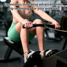 1 Pair Pink Grip Strengthener Equipment, Pink & Gray Fabric Box, Silicone Gym Grips For Weightlifting, Alternative To Men's Sports Gloves, Women's Non-Slip Gym Fitness Handles, Rubber Gym Bar Grips Pads For Pull-Ups, Best For Christmas, Perfect For Thanksgiving - Multicolor - View 8