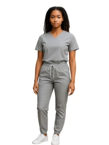 SOULMATE Lady Lotus Surgical Pajamas - Grey - View 1