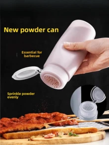 Salero de plástico, dispensador de especias para sazonar barbacoas, decoración del hogar y exhibición en puestos