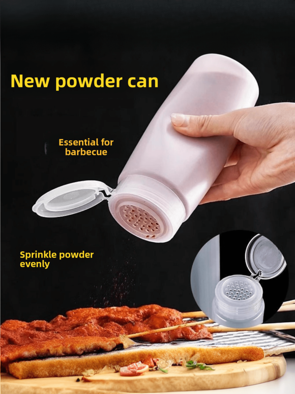 Salero de plástico, dispensador de especias para sazonar barbacoas, decoración del hogar y exhibición en puestos