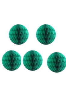 5pcs 6-Inch Paper Honeycomb Flower Balls, Decorative Paper Flower Pom Poms, Colorful Hanging Flower Balls, DIY Paper Craft, Suitable For Wedding, Party, Birthday, Gathering, Home Decor - Multicolor - View 11