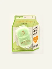 50片/1盒便携式一次性香皂纸带皂盒，户外旅行迷你旅行香皂片，随机颜色便携式迷你香皂纸，手洗香皂片，旅行商务一次性洗手皂纸，适合旅行、露营和徒步旅行