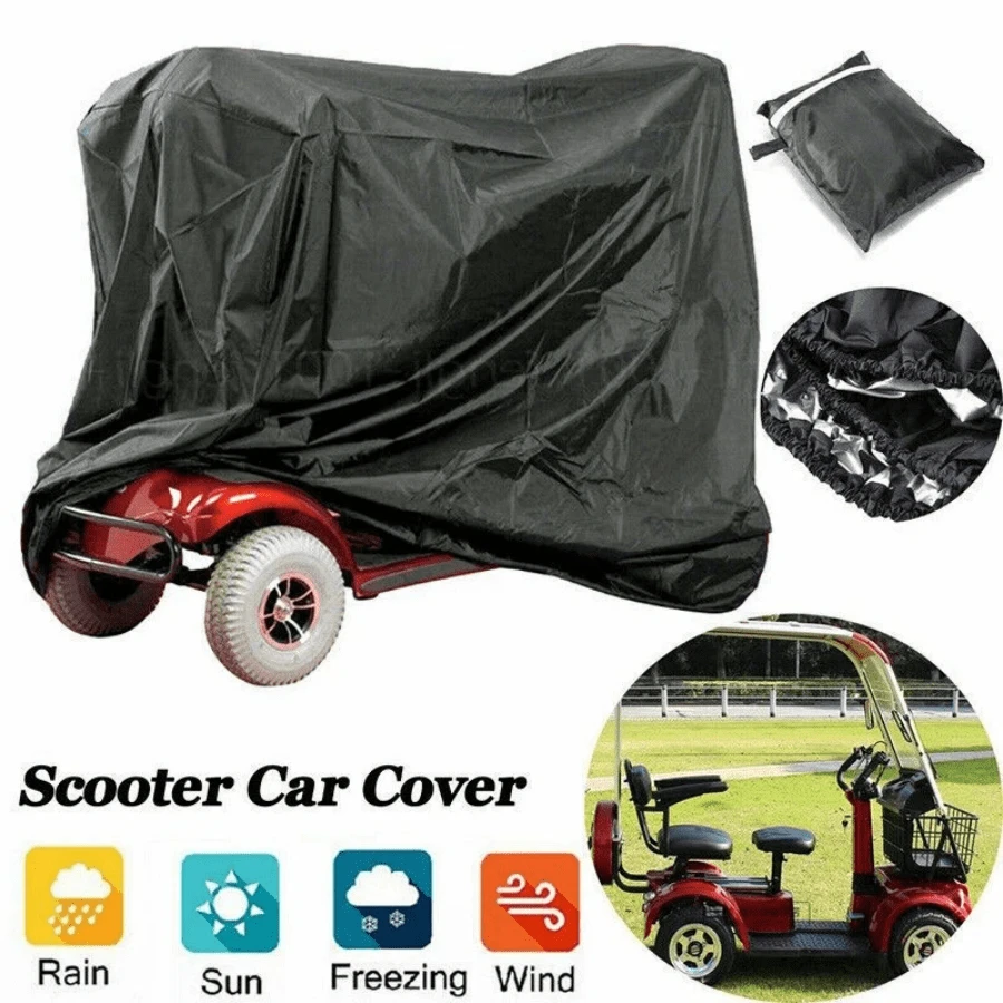 Heavy Duty Mobility Scooter Storage Cover Rain Dust UV Protector Waterproof UK - Black - View 1