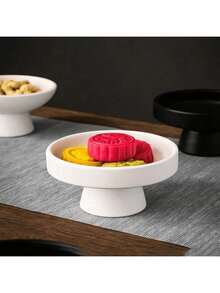 1pc Ceramic Dessert Cup With Foot, Ice Cream Cup, Household Kitchen Supplies