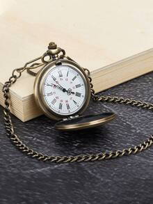 1pc Personalized Engraved Pocket Watch, Custom Name Pocket Watch, Wedding Gift, Groomsman Gift, Groom's Father Gift, Gift For Him, Dad's Gift, Wedding Gift, Valentine's Day Gift, Halloween Gift, Christmas Gift