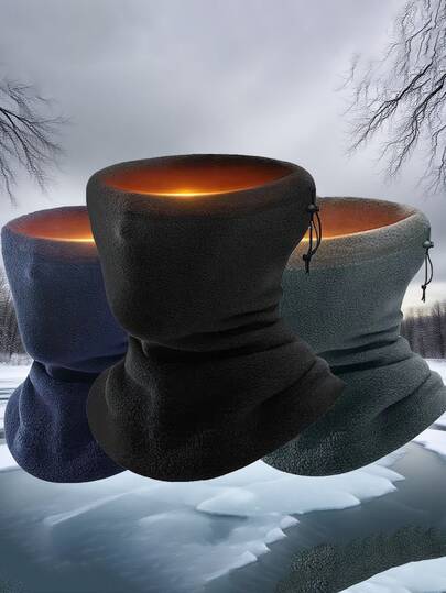 1 件冬季保暖面罩，男女通用骑行防风面罩，防风保暖颈罩 - 冬季保暖颈罩，适合骑行、滑雪、钓鱼、登山