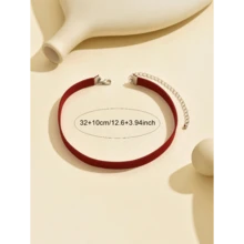 1pc Fashionable Minimalist Elegant Sexy Versatile Single Layer Black Choker Necklace Suitable For Ladies For Holiday And Everyday Wear