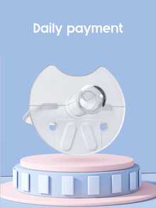 Silicone Pacifier, Liquid Silicone, Thumb-Shaped, Round Head & Flat Head Styles - Clear - View 2