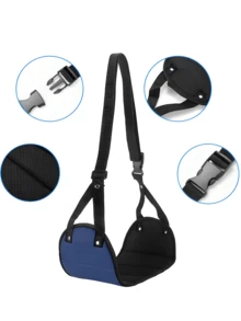 1pc Adjustable Airplane Footrest Strap, Travel Essential, Adjustable Airplane Foot Pedal, Adjustable Airplane Foot Hammock, Dual Use For Office And Home - Multicolor - View 8