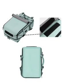 Large Multifunctional Travel Backpack, Waterproof, With Nylon Strap And USB. - 黑色 - 查看 11