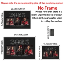 1 peça de impressão em tela personalizada com moldura de madeira de pinho - arte de parede personalizada para quarto, sala de estar, personalização criativa de pôster, arte de parede em tela personalizada, pôsteres para quarto, memórias de viagem personalizadas, moldura opcional