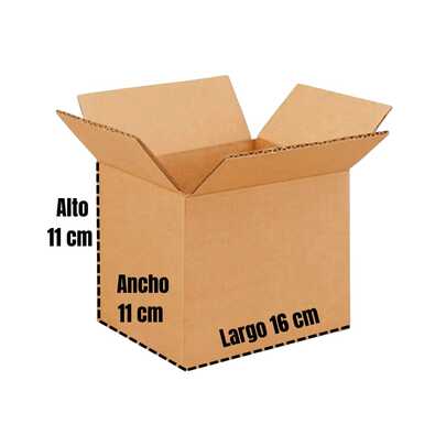 Cajas de Cartón Corrugado 16*11*11 cm | ExtraResistentes para Envíos Ecommerce | Cajas postales de papel, cajas de embalaje de mensajería, materiales de embalaje, cajas de empaque, mensajería, cajas de embalaje, Excelente resistencia a perforaciones y golpes | Protección de nivel superior | Soporta paqueterías rudas.